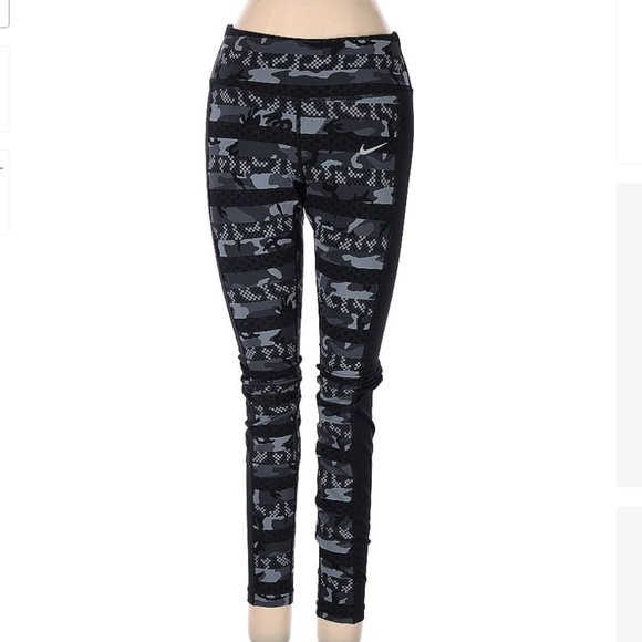 Nike Pants - Nike DRI-FIT legging black gray camo pants XS extra small